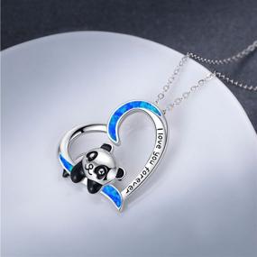 img 3 attached to 🐼 Just Kids Toy Panda Necklace - Mother's Day Gifts | 925 Sterling Silver Cute Animal Heart Pendant | I Love You Forever Jewelry for Women, Daughters, and Panda Lovers