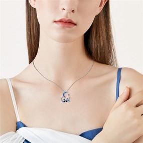 img 2 attached to 🐼 Just Kids Toy Panda Necklace - Mother's Day Gifts | 925 Sterling Silver Cute Animal Heart Pendant | I Love You Forever Jewelry for Women, Daughters, and Panda Lovers