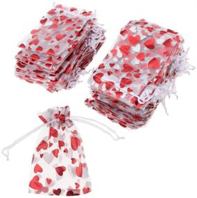 img 1 attached to Jewelry Packaging Drawstring Valentines Festival