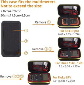 img 3 attached to 📦 Neoteck Multimeter Carrying Case - Ideal for Klein, AstroAI, KAIWEETS, Fluke 117/115/116/114/113, 87V, 88V, F15B+F17B+F18B+,F117C/F17B+/F115C, Crenova, Etekcity, and more!