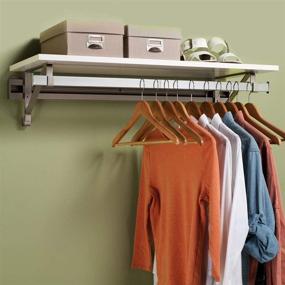 img 2 attached to 🚪 Optimized Closet System: Arrange A Space RCMSY 32" Single Shelf/Hang Rod Kit White