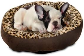 img 3 attached to 🐾 Comfy and Stylish: Aspen Pet Round Animal Print Pet Bed for Small Dogs and Cats - 18-inch by 18-inch