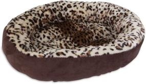 img 2 attached to 🐾 Comfy and Stylish: Aspen Pet Round Animal Print Pet Bed for Small Dogs and Cats - 18-inch by 18-inch