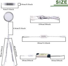 img 3 attached to 💡 AIBOO Linkable LED Under Cabinet Lights: Hardwired Dimmable Puck Lights for Cupboard Lighting (4 Lights, Daylight White)