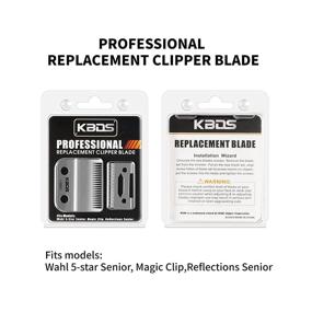 img 2 attached to Enhance your Clipper Performance with KBDS Professional Replacement Clipper Blades: Precision 2 Holes Adjustable 💇 Hair Clipper Parts Blade Specifically for Wahl Clippers, Including Wahl 5-Star Senior, Magic Clip, and Reflections Senior