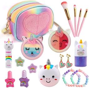img 4 attached to 🦄 MerryXGift Makeup Unicorn Princess Toddlers: Magical Beauty for Little Ones