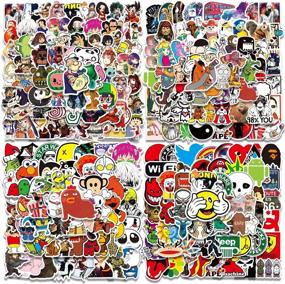 img 4 attached to 🎮 Anime and Cool Stickers Mixed Pack - 300 PCS Vinyl Waterproof Stickers for Laptop, Car, Skateboard, Bumper, Hard Hat, Water Bottles, Computer, Phone - Stickers for Teens, Adults, and Kids (300 PCS Stickers)