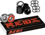 bones bearings reds bearings: 8-pack with spacers & washers for optimal performance логотип