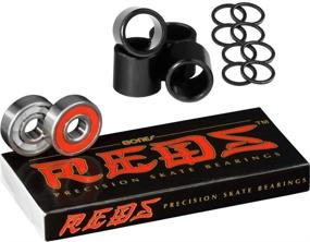 img 1 attached to Bones Bearings Reds Bearings: 8-Pack with Spacers & Washers for Optimal Performance