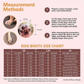 img 3 attached to Legle Waterproof and Breathable Dog Boots - Non-Slip Sole, Reflective Tape, Outdoor and Indoor Shoes for Small, Medium, and Large Dogs - Red (4 Pack)