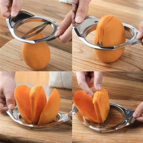 img 2 attached to 🥭 Mango Cutter Slicer Corer Peelers: Fast and Efficient Stainless Steel Kitchen Tools and Gadgets