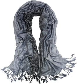 img 4 attached to 🧣 Dahlia Women's Rayon Scarf Shawl - Chic Reversible Design