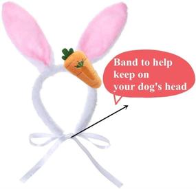 img 3 attached to Easter Bunny Ears Dog Headband with Stylish Easter Dog Bandana