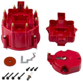 img 4 attached to High Performance Red Male HEI Distributor Cap & Rotor 🔥 Replacement - Affordable Option for SBC BBC 305 350 454 Engines