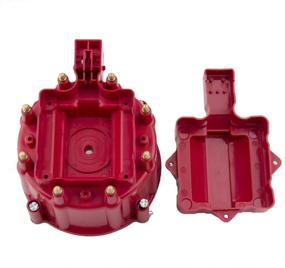 img 2 attached to High Performance Red Male HEI Distributor Cap & Rotor 🔥 Replacement - Affordable Option for SBC BBC 305 350 454 Engines