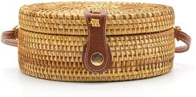 img 2 attached to Rattan Handwoven Natural Crossbody Handbag