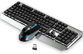 img 4 attached to Rechargeable Wireless Keyboard and Mouse Combo: Backlit, Waterproof, Ergonomic - Perfect for Laptop PC Mac