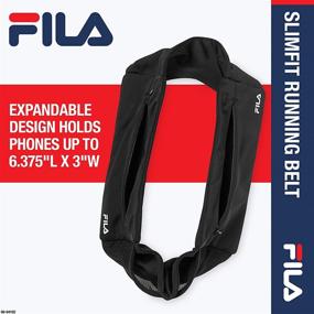 img 1 attached to 🏃 FILA Accessories Waist Pack - Slimfit Breathable Running Belt Fanny Pack for Women & Men, Phone Holder + Sports Pouch, Perfect for Running, Walking, Cycling, Exercise & Fitness – Black