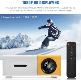 img 3 attached to 🎥 Mini Movie Projector with 10000 Hours LED Lamp Life, 1080P Support, HDMI USB AV Interfaces, Remote Control - Ideal for Outdoor Entertainment, Video TV Party Games, Kids Gift