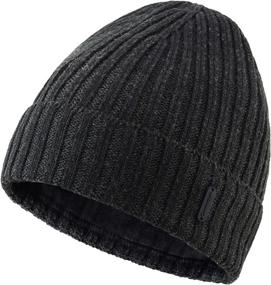 img 4 attached to 🧢 Connectyle Men's Winter Hats with Thick Knit Cuff, Warm Beanie Cap with Lining - Classic Design