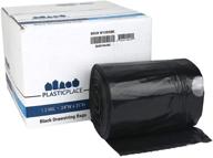 🗑️ black extra tall drawstring kitchen trash bags - plasticplace 13 gallon, 1.2 mil, 24"w x 31"h (200 count) logo