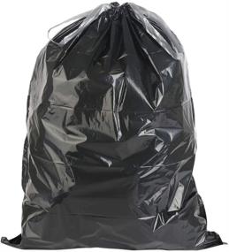 img 2 attached to 🗑️ Black Extra Tall Drawstring Kitchen Trash Bags - Plasticplace 13 Gallon, 1.2 Mil, 24"W x 31"H (200 Count)