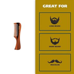 img 2 attached to 🧔 Wahl Beard & Moustache Comb 3323 – Expertly Handcrafted with Smooth Cellulose Acetate Teeth for Perfect Men's Grooming