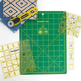 img 1 attached to Dritz Omnigrid 8 X 🟩 11 Inch Cutting Mat with Grid, Green