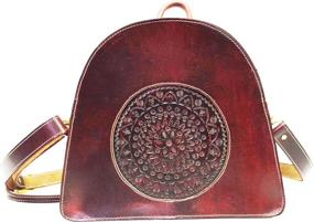 img 3 attached to Leather Crafted Shoulder Vintage Burgundy Women's Handbags & Wallets