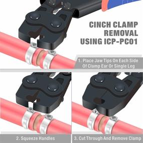 img 1 attached to 🔧 IWISS Ratcheting PEX Cinch Tool for Fastening Stainless Clamps 3/8-Inch to 1-Inch + Calibration Gauge | Compatible with ASTM F2098 and Non-F2098 Ear Hose Clamps