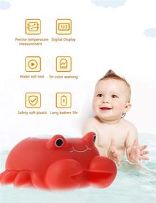 img 2 attached to Freshliance Baby Bath Thermometer and Floating Bath Crab Toy - Waterproof, USB Rechargeable, Perfect for Bathtubs and Swimming Pools