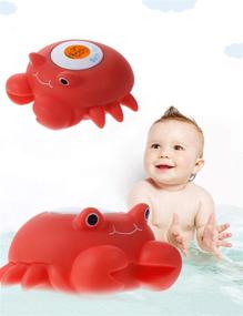 img 1 attached to Freshliance Baby Bath Thermometer and Floating Bath Crab Toy - Waterproof, USB Rechargeable, Perfect for Bathtubs and Swimming Pools