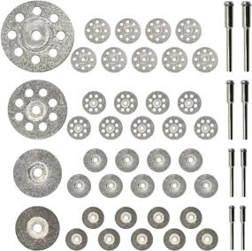 img 4 attached to 🔧 Dremel Rotary Tool Diamond Cutting Wheel Kit - 40PCS (10 of 25mm/22mm/18mm/16mm each) with 8pcs 3mm Mandrel