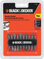 black+decker 10-piece screwdriver bit set: double-ended efficiency (71-081) logo