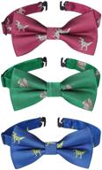 hisdern 3pcs boys pre tied strap boys' accessories for bow ties logo
