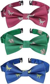 img 4 attached to HISDERN 3Pcs Boys Pre Tied Strap Boys' Accessories for Bow Ties