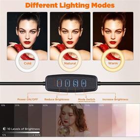 img 3 attached to 💡 VICIALL 6.3” Настольная светодиодная кольцевая лампа с клипсой для повышения качества видеоконференций, звонков в Zoom, прямых трансляций, фотографии, онлайн-обучения и макияжа.