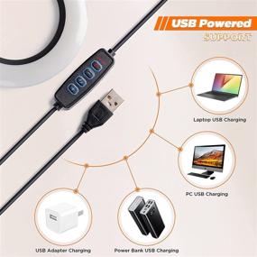 img 1 attached to 💡 VICIALL 6.3” Настольная светодиодная кольцевая лампа с клипсой для повышения качества видеоконференций, звонков в Zoom, прямых трансляций, фотографии, онлайн-обучения и макияжа.