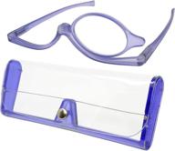 💄 tete makeup glasses: high magnification swivel lens for precise make up application with stylish purple frame +3.50 strength, extra durable and comes with protective case logo