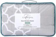 🛌 premium charisma grey king-size down alternative blanket: luxuriously soft 114"x100" stylish comfort logo