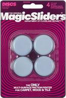 gray sliding discs - magic sliders 4038 series, pack of 4, 1-1/2 logo