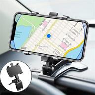 📱 360° rotation dashboard car phone holder mount with clip - universal compatibility for iphone 12 11 pro max x xs xr 8 7 6 6s plus, samsung galaxy, moto, and more logo