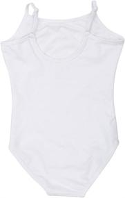 img 1 attached to 🩰 Dancina Adjustable Strap Camisole Leotard for Ballet and Gymnastics - Front Lined (Ages 2-10)