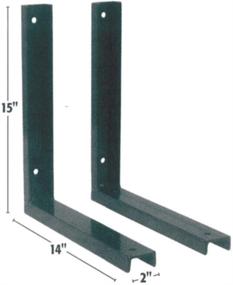 img 1 attached to 🔧 Black Steel Mounting Brackets for 24/36 Inch Poly Truck Boxes by Buyers Products - 15 x 14 Inches