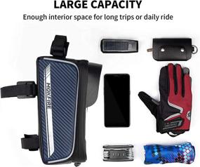 img 3 attached to MOKFIRE Bike Phone Bag - Waterproof Bicycle Pouch Top Tube Bag with Bike Phone Mount - Cycling Front Frame Bag for iPhone 11 Xs Max Pro Plus - Convenient Bike Accessories and Phone Holder