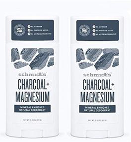 img 2 attached to Schmidt's Charcoal + Magnesium Deodorant Stick – 🌿 3.25 oz (Pack of 2) | Aluminum-Free, Vegan, Natural, Cruelty-Free