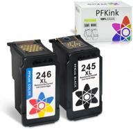 🖨️ картриджи pfkink восстановленные высокого качества для canon pg-245xl cl-246xl pg-243 cl-244 - совместимы с pixma mx492 mx490 mg2420 mg2520 mg2522 mg2920 mg2922 mg3022 mg3029 (1 черный и 1 цветной) логотип