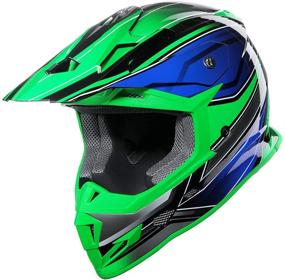 img 2 attached to GLX GX23 Dirt Bike Off-Road Motocross ATV Motorcycle Helmet - Unisex, DOT Approved (Sear Green, Small)