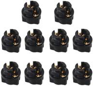 🔌 wljh 10pcs t5 twist lock socket 74 73 37 2721 wedge base - 12v dashboard instrument panel cluster plug lamp dash light bulbs socket - 3/8" 9 mm socket for effective lighting logo