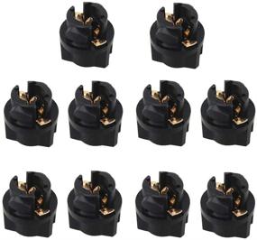 img 4 attached to 🔌 WLJH 10pcs T5 Twist Lock Socket 74 73 37 2721 Wedge Base - 12V Dashboard Instrument Panel Cluster Plug Lamp Dash Light Bulbs Socket - 3/8" 9 mm Socket for Effective Lighting